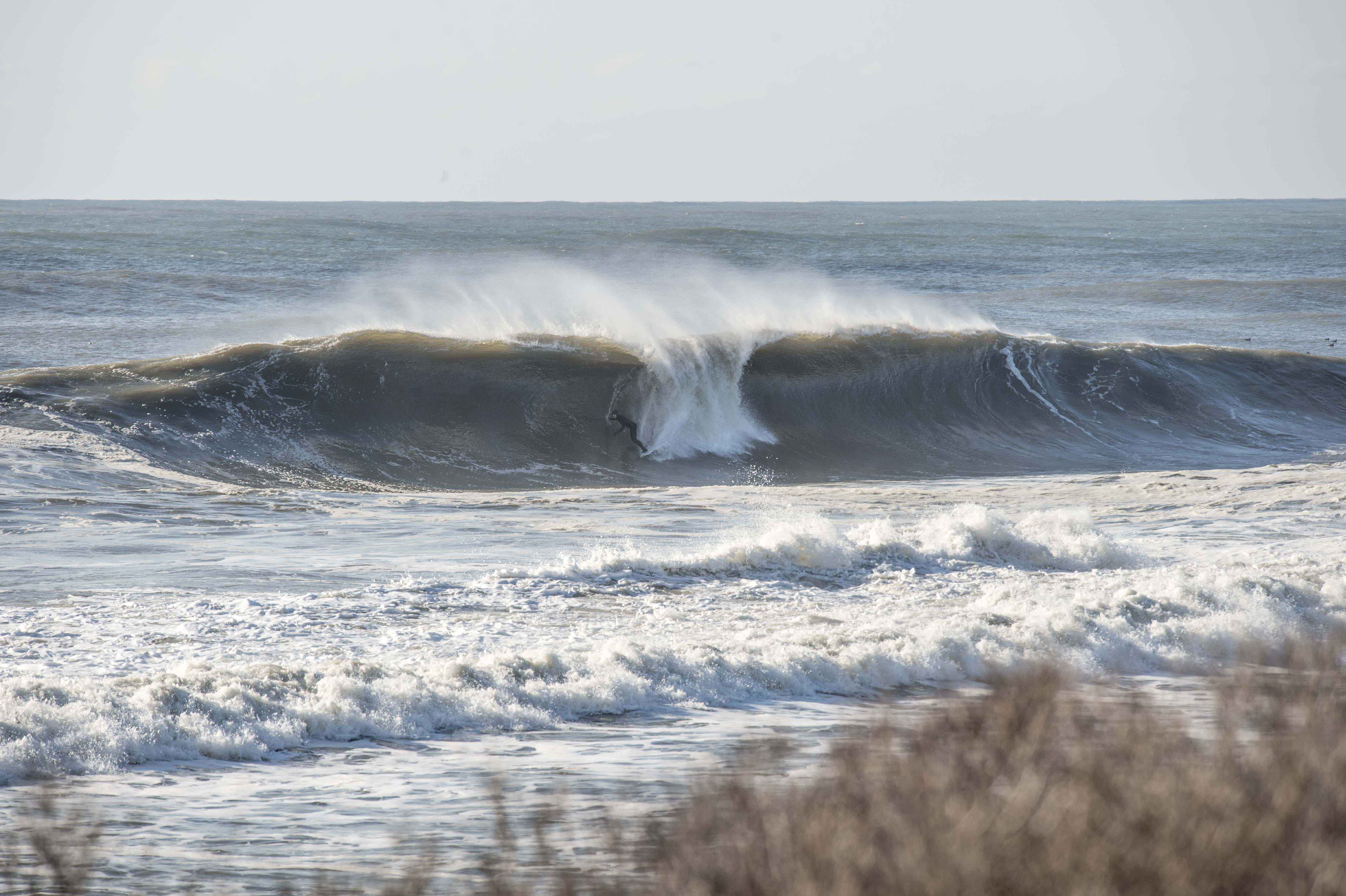 ​Wave of the Winter: Zack Dayton. Montauk doing its best impression of Backdoor/Pipeline. This wave was NUTS. There was a crew checking this wave in no rush to paddle out. Zack shows up suited up, paddles out and spins on this one and makes the mental drop and barrel. 