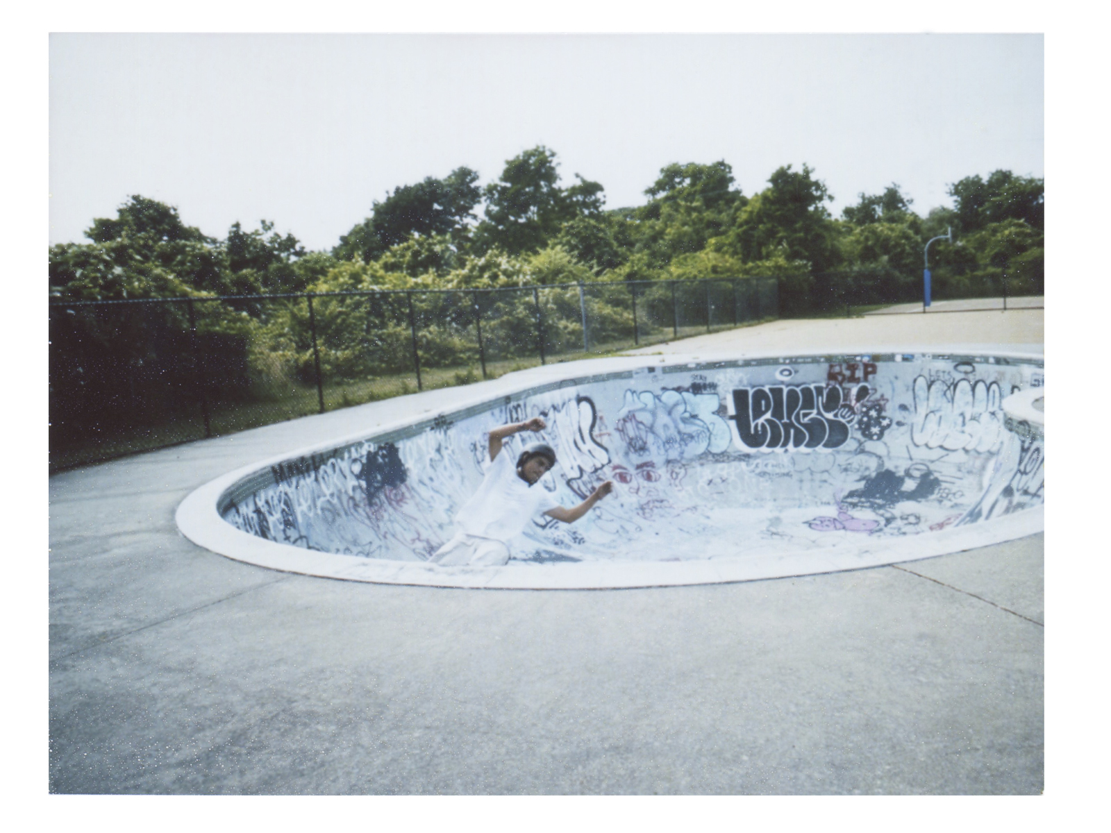 Floating in an empty pool. Photo: She Hit Pause