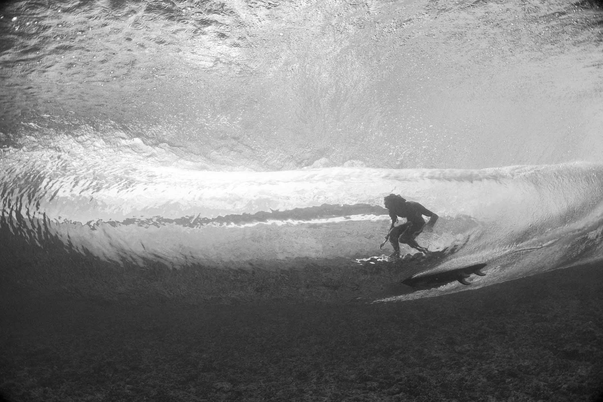Craig Anderson on day three of an eight-day, 18,000 mile swell chase that started in Tahiti and finished in Alaska, on the same swell. Photo: Glaser.