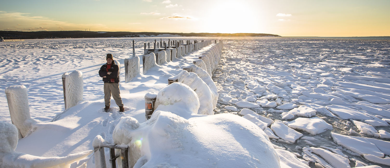 Montauk's Chip Duryea has battled with this dock his whole life, when it comes to maintenance and repairs. One time, he fell in the water while doing repairs during a winter snowstorm. He stands alive and undefeated. Photo: James Katsipis