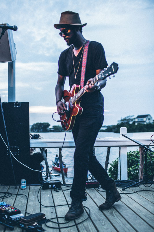 Gary Clark Jr./Surf Lodge/2014. Sometimes the best seat in the house is a canoe. Photo: Nate Best