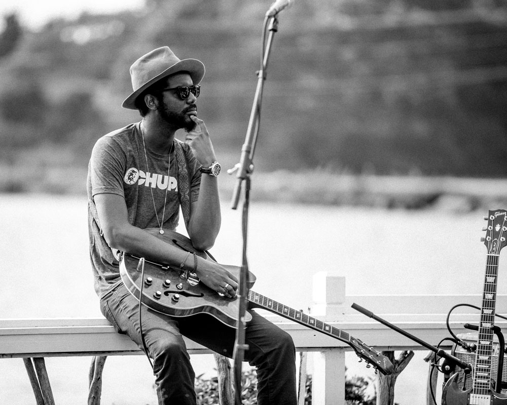 Gary Clark Jr./Surf Lodge/2014. A moment of repose during sound check. Photo: Nate Best