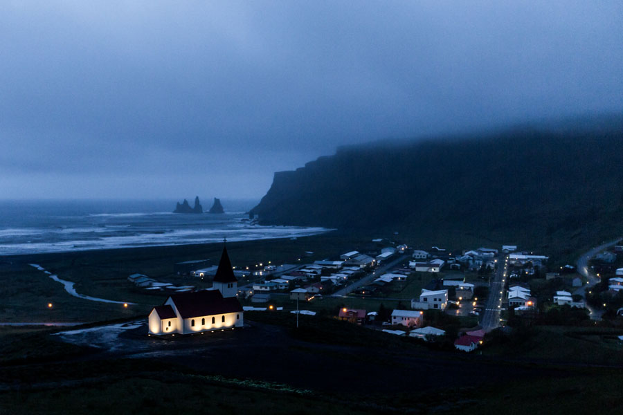  Watching swell roll into the iconic town of Vik at 3:00 am. With plenty of light in the sky, this is not a long exposure. Photo: Nate Best