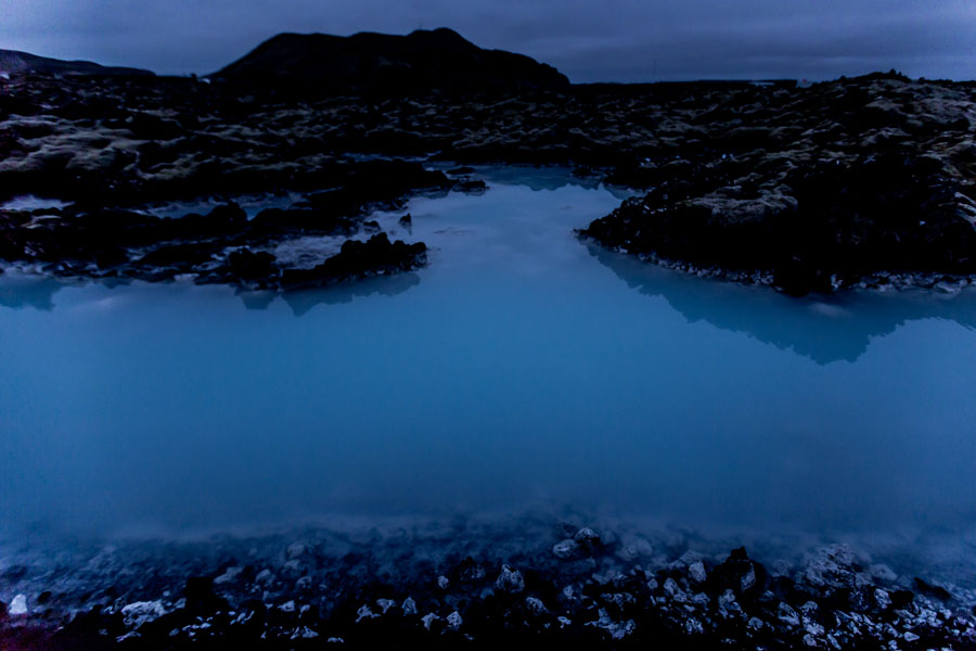 The blue lagoon in the middle of the night. Otherworldly. Photo: Nate Best