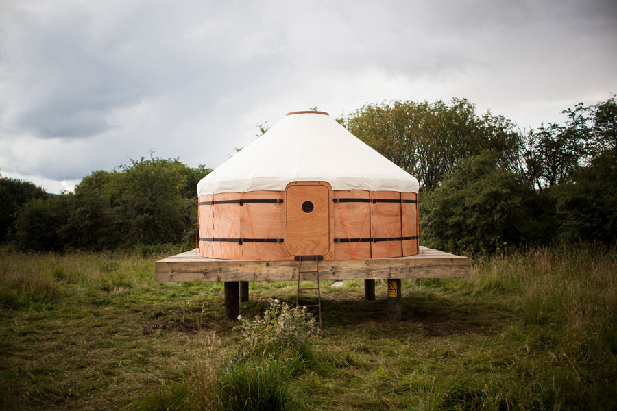 Contemporary yurt tucked away in Dumfries and Galloway. Built by Alec Farmer and Uula Jero at Trakke. Photo courtesy of Cabin Porn