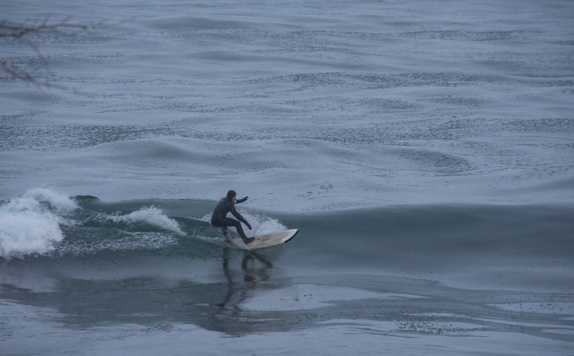 cold water surfing in Presque Isle