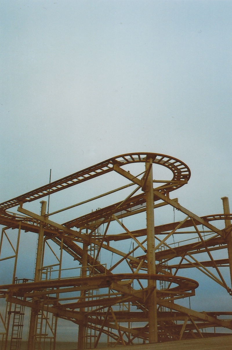 Crazy Mouse' Rollercoaster. Brighton Pier, UK. Shot on Kodak Ultramax 400.