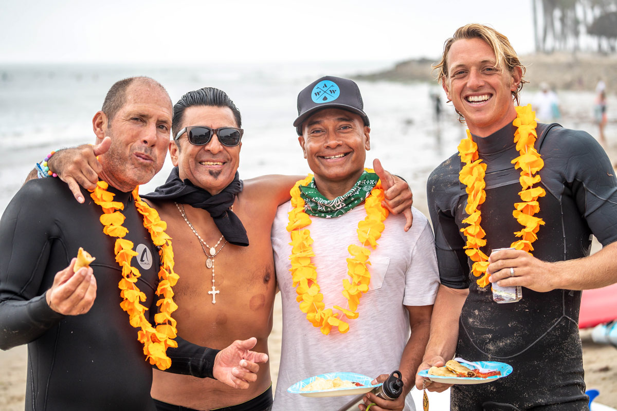 Surf therapy all-stars came out to honor one of their own