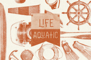Collage of aquatic objects
