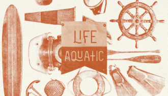 Collage of aquatic objects