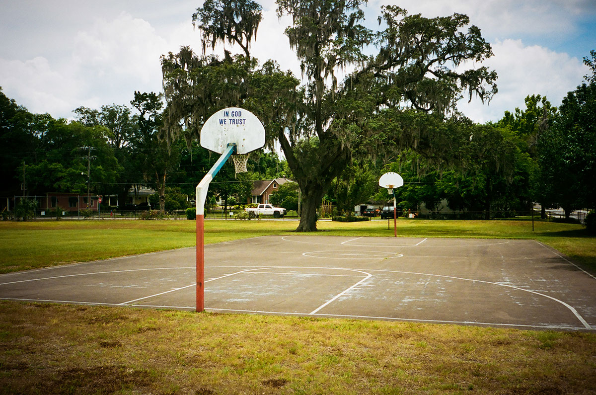 Photograph by Gunner Hughes of Empty Basketball Court