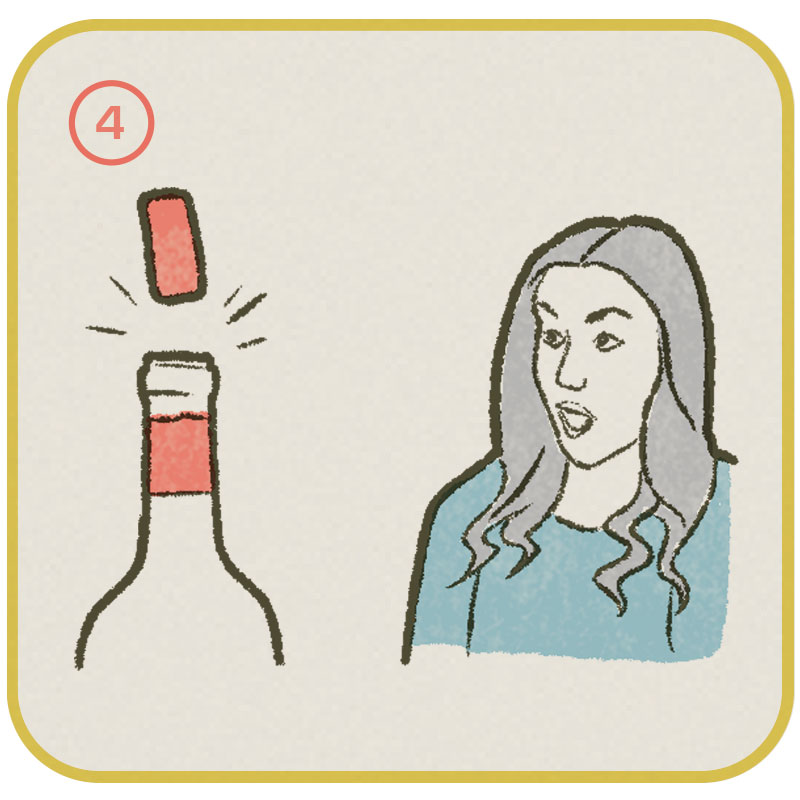 The Anyone got a light? method to opening a wine bottle step 4