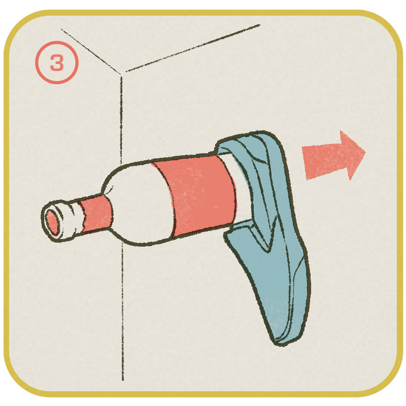 The Off The Wall method to opening a wine bottle step 3