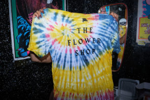 Tie Dye Flower Shop T shirt at Whalebone Magazine Hippie Issue Release Party