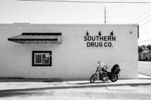 Southern Drug Co. with motorcycle parked outside