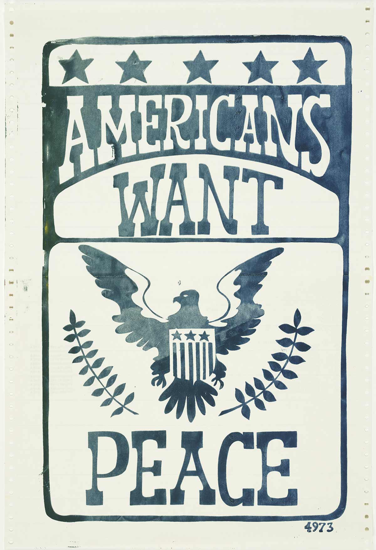 “Americans Want Peace” | 1970 | Thomas W. Benson papers, 1962-2012 (06352) | Historical Collections and Labor Archives, Eberly Family Special Collections Library, Penn State University Libraries