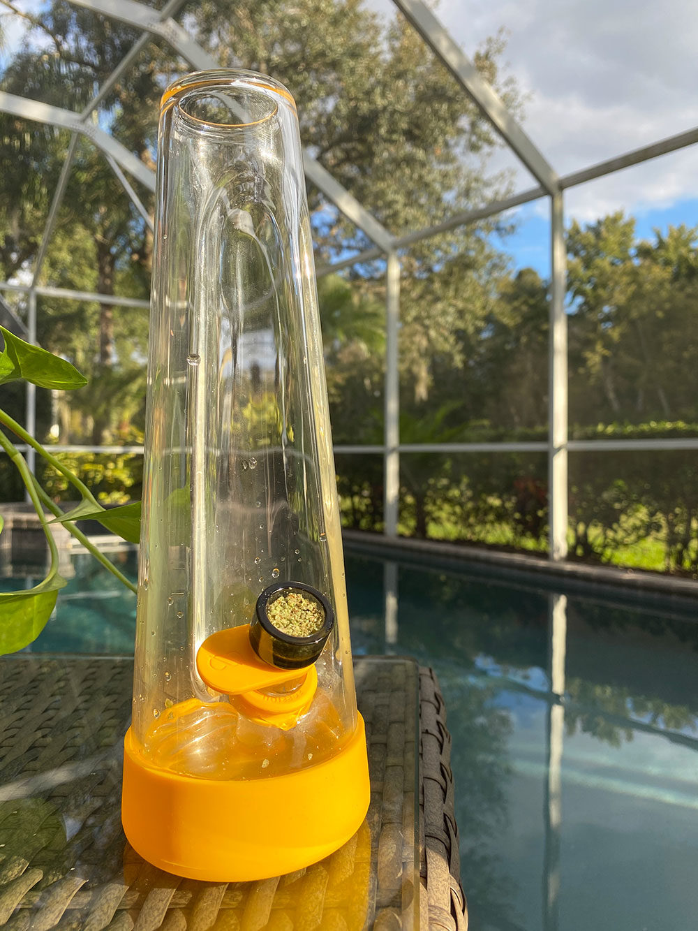 image of session goods bong for friends with paradise sillicone accents by pool