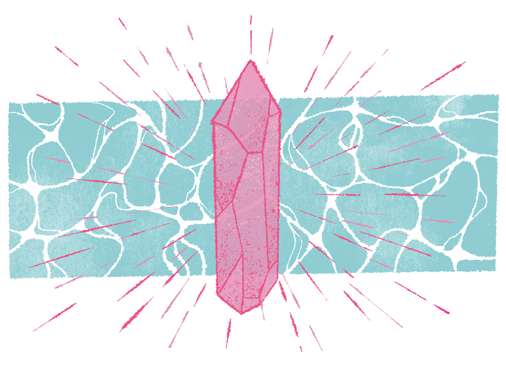 illustration of rose quartz crystal