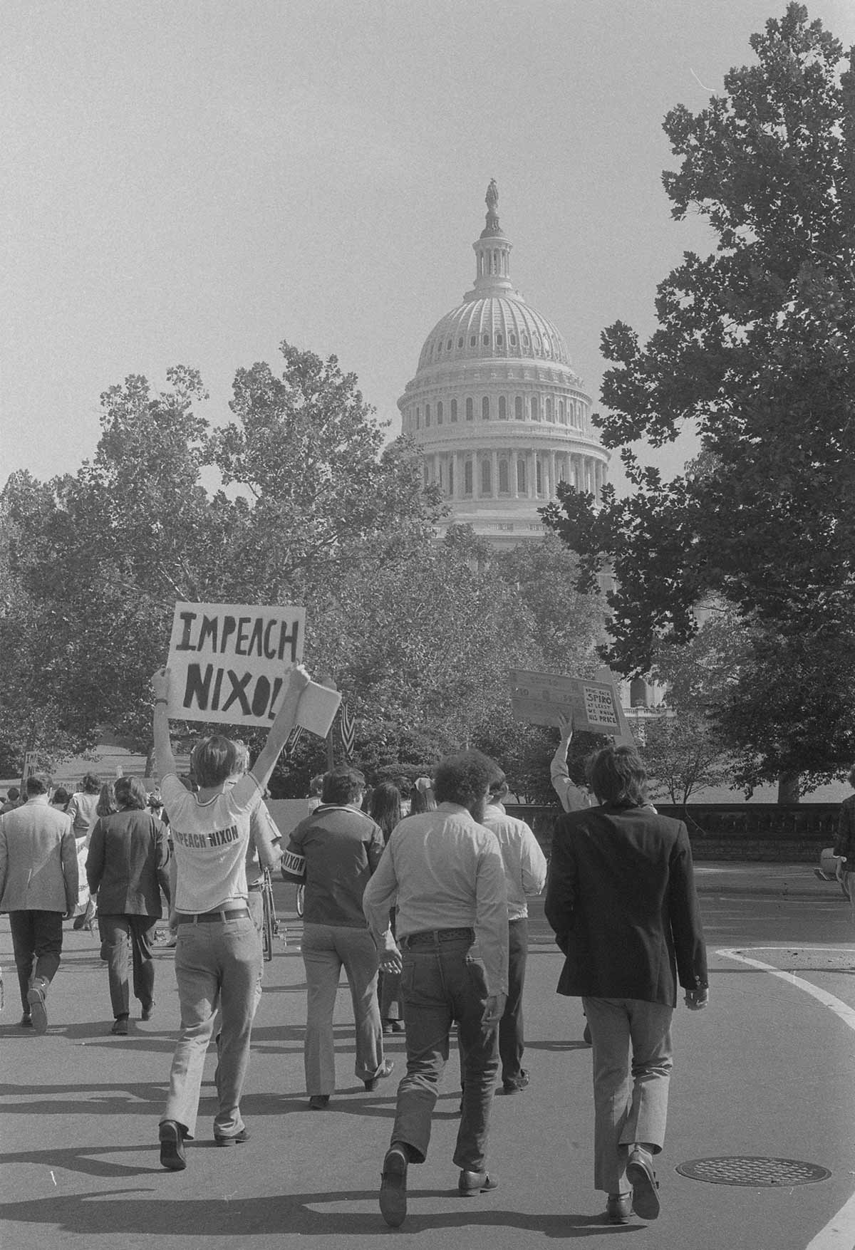 Demonstrators with “Impeach Nixon” sign near the U.S. Capitol, Washington, DC | Thomas O’Halloran and Marion S. Trikosko | Retrieved from the Library of Congress