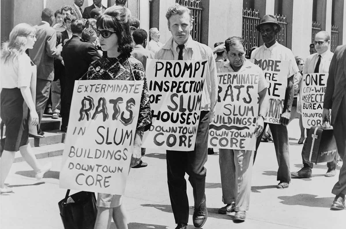 City, protesting slum housing | 1964 | World Telegram & Sun photo by Phyllis Twachtman | Retrieved from the Library of Congress