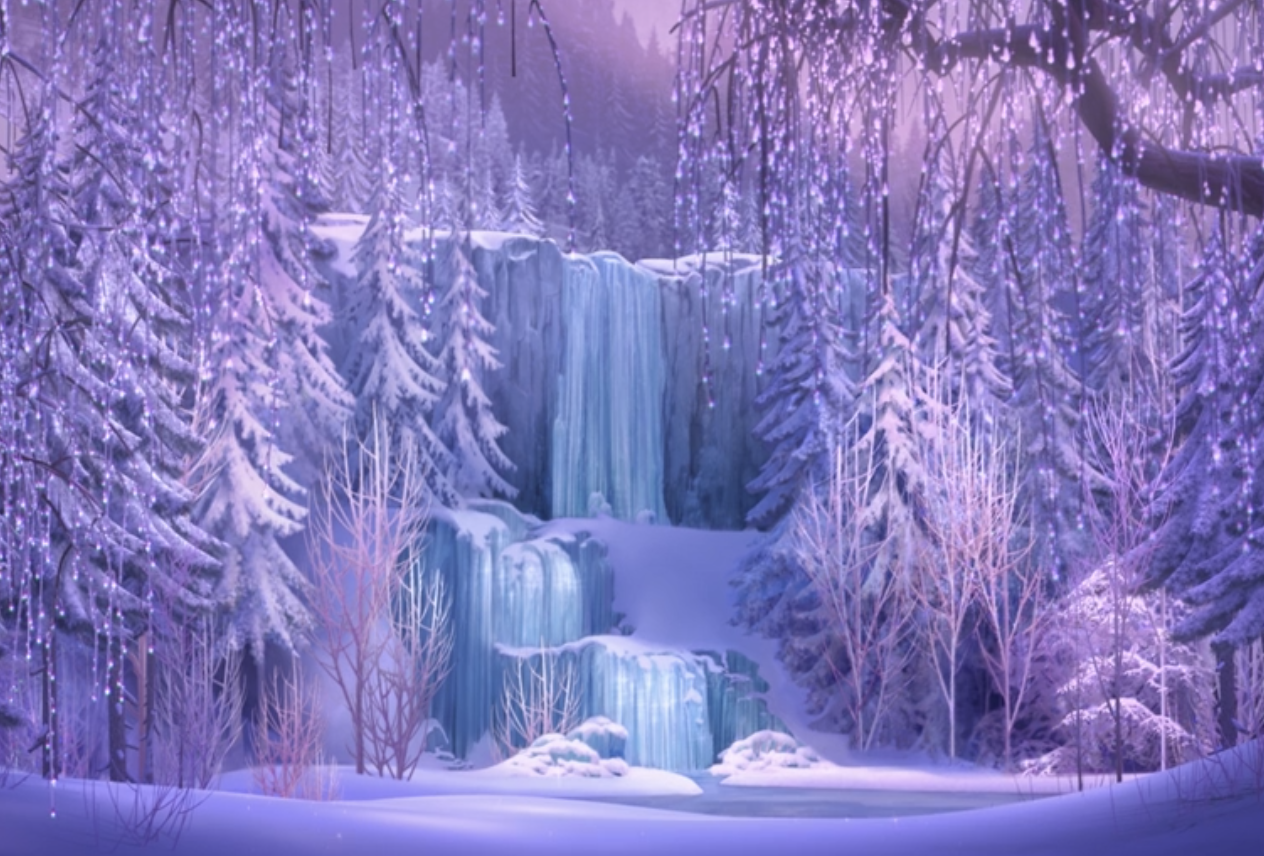 Frozen landscape background