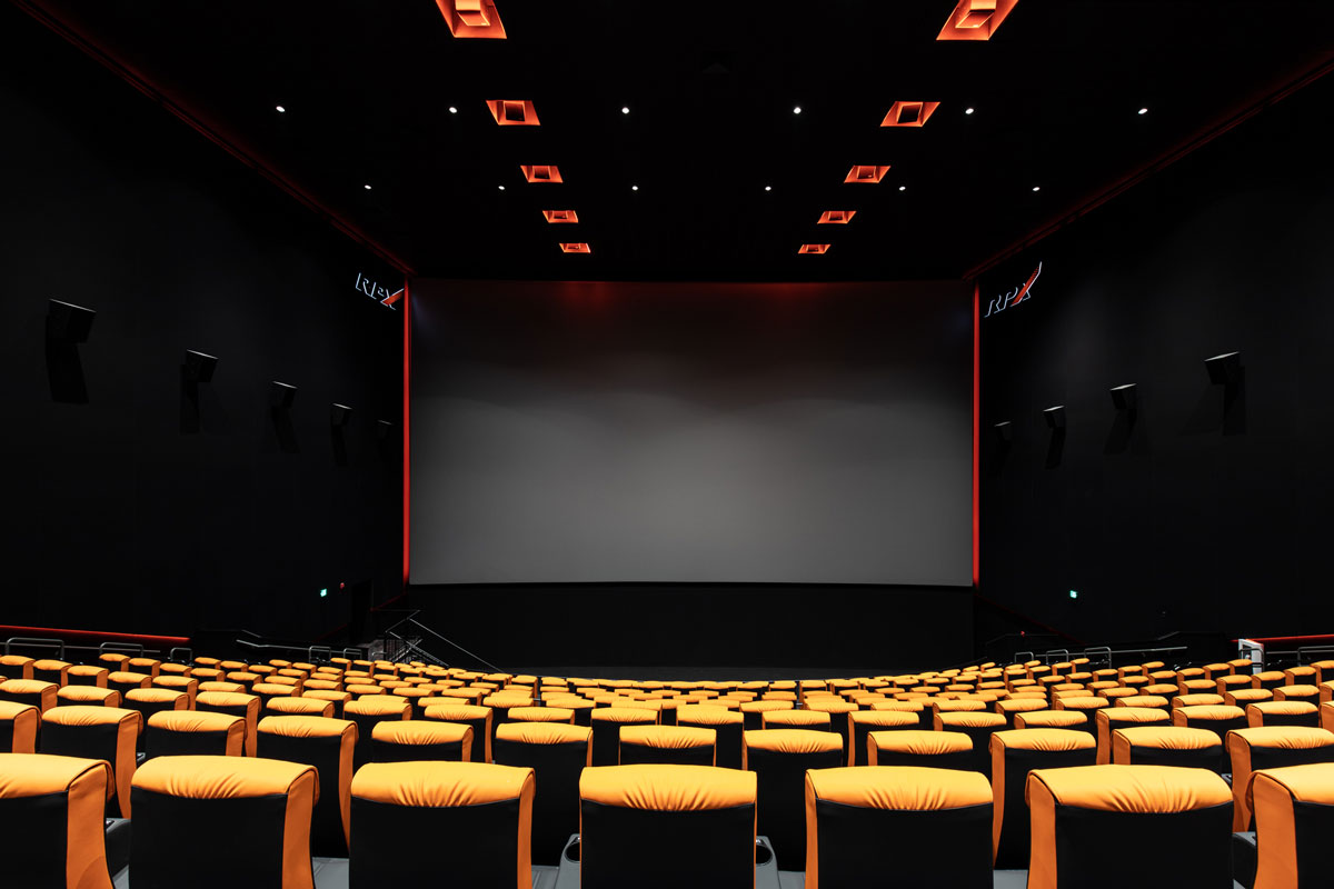 Regal Cinemas interior shot facing movie screen