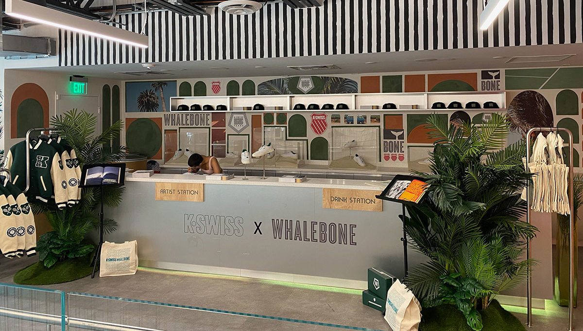 K-Swiss x Whalebone Art Basel pop-up activation at SHOWFIELDS Miami during Art Basel