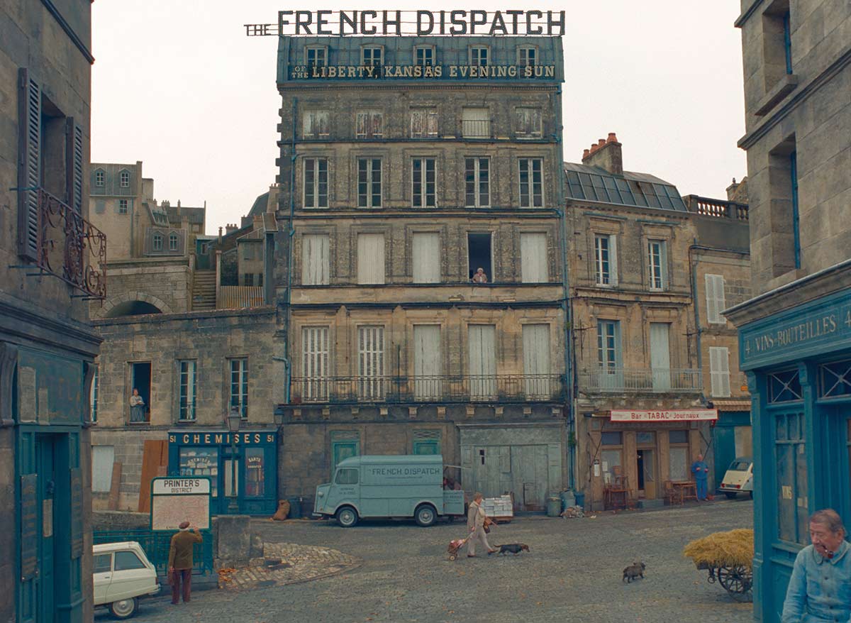 Film location of the French Dispatch headquarters in Angoulême, France