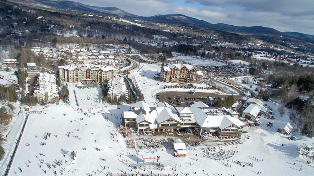 Aerial view of Windham Mountain Resort, NY