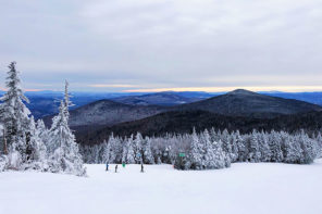 skiiers on Killington Mountain in Killington, Vermont
