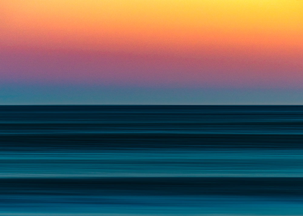 Sunset Horizon in Montauk blurred photo taken by James Katsipis