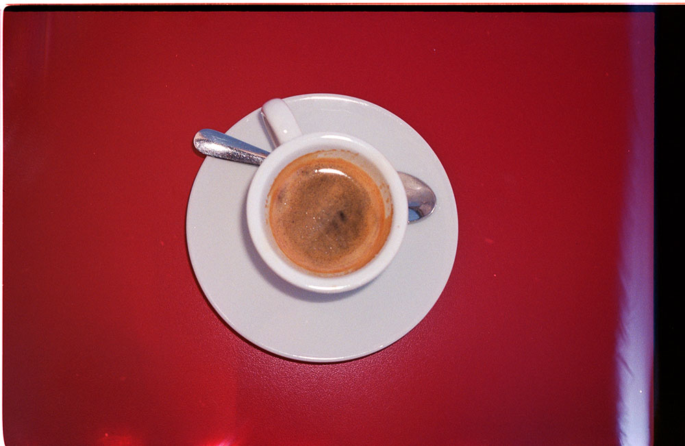 Photo taken by Gunner Hughes of coffee in Europe