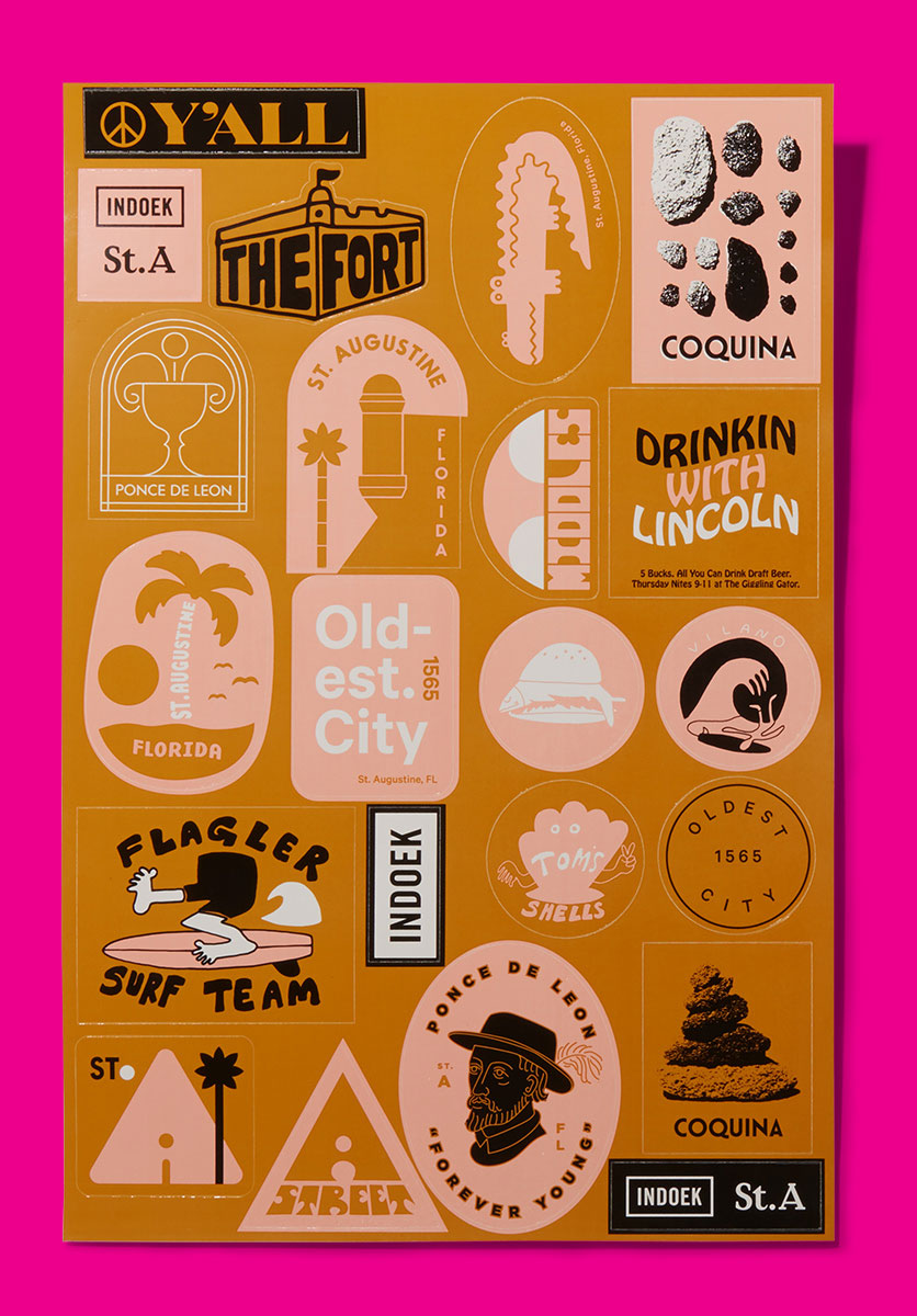 the St Augustine Issue sticker sheet