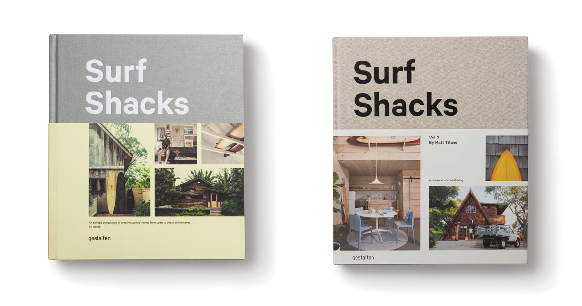 surf shacks volume 1 and 2 hardcover books.