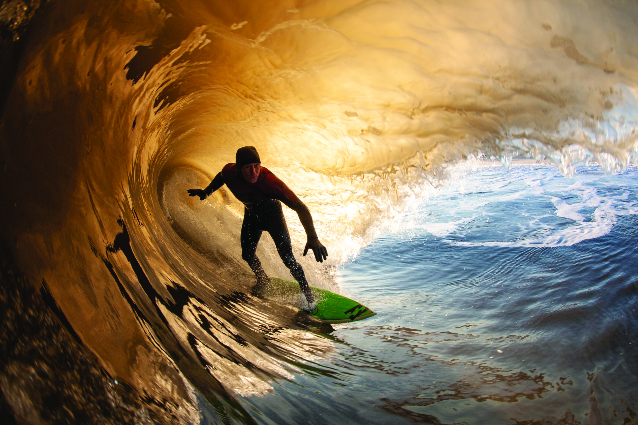 Sam Hammer in the barrel of a wave