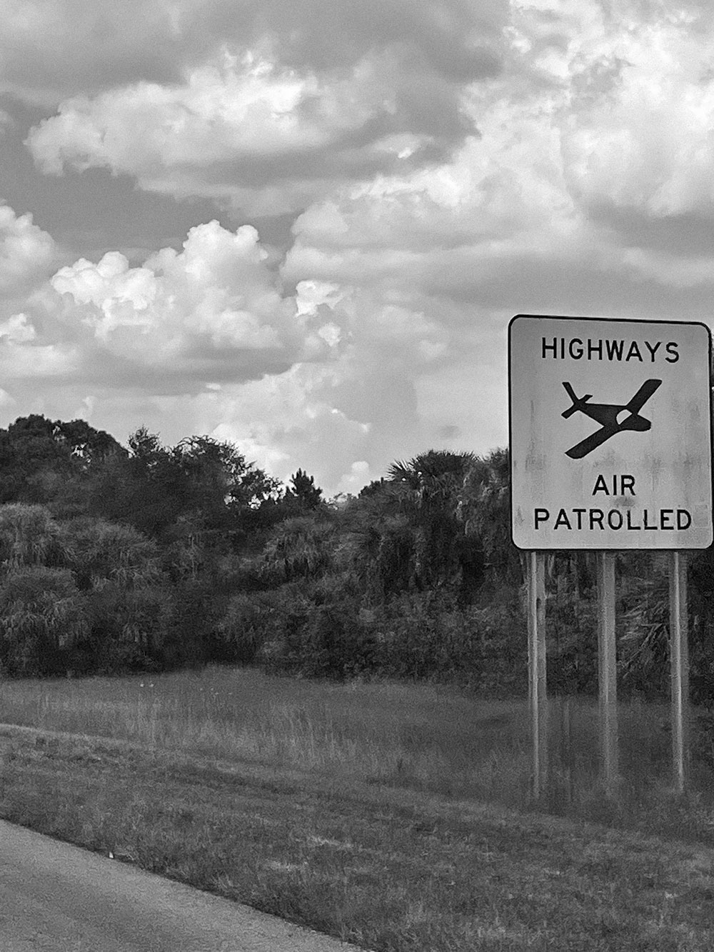 highways air patrolled sign