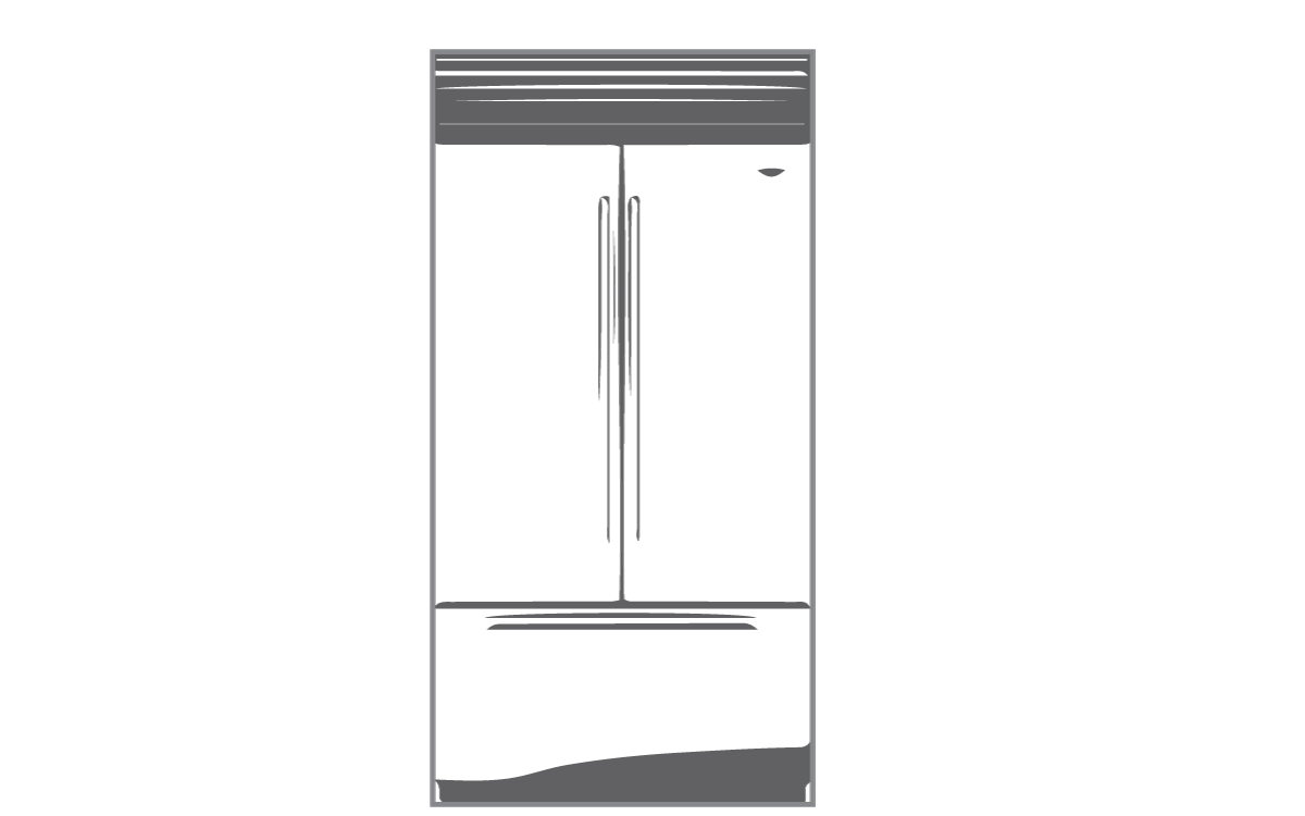 illustration of the Subzero Stainless Refrigerator 