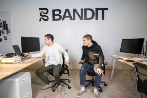 Brothers and Founders of Bandit Running, Nick and Tim West in the Bandit office