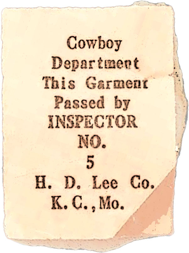 inspection tag close up